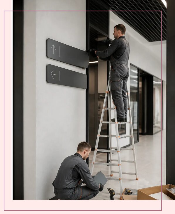 Навигационные вывески с изготовлением и монтажом в Боровичах